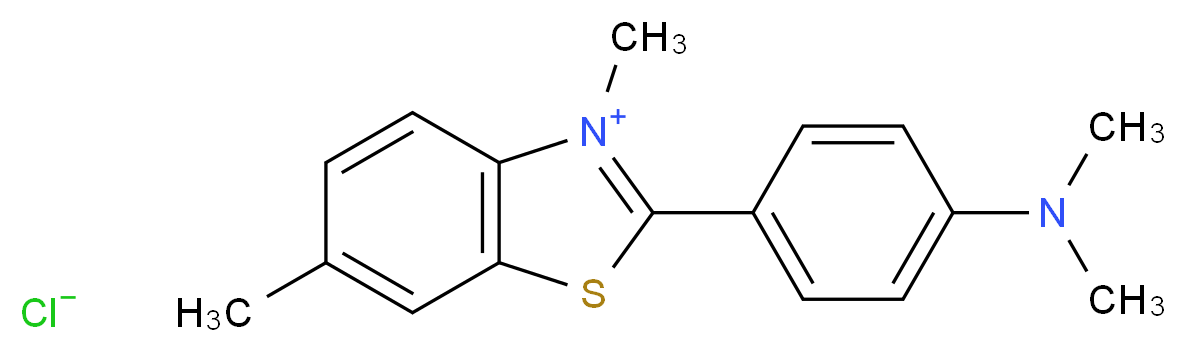 2-(4-(Dimethylamino)phenyl)-3,6-dimethylbenzo[d]thiazol-3-ium chloride_分子结构_CAS_2390-54-7)