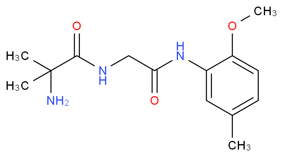 2-methylalanyl-N~1~-(2-methoxy-5-methylphenyl)glycinamide_分子结构_CAS_)