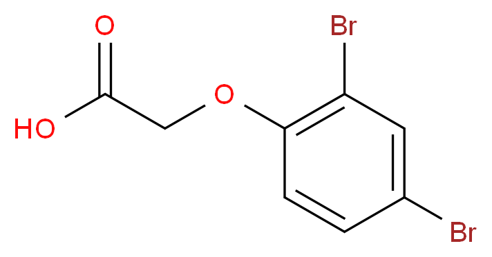 2,4-二溴苯氧基乙酸_分子结构_CAS_10129-78-9)