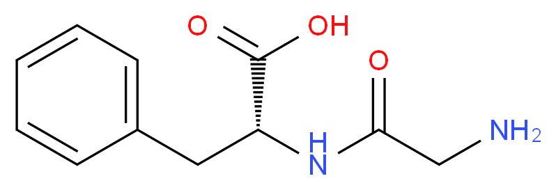 (2R)-2-(2-aminoacetamido)-3-phenylpropanoic acid_分子结构_CAS_34258-14-5