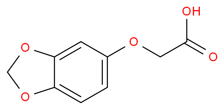 2-(benzo[d][1,3]dioxol-5-yloxy)acetic acid_分子结构_CAS_)