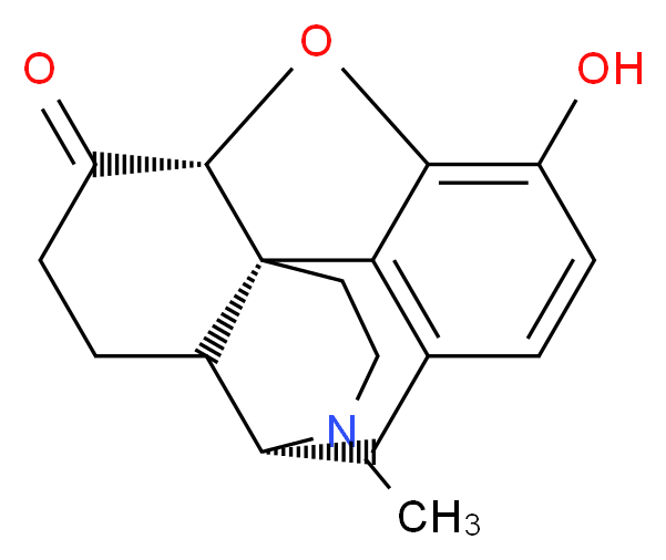 氢吗啡酮 溶液_分子结构_CAS_466-99-9)