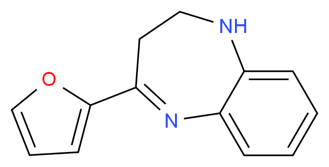 2,3-Dihydro-4-(fur-2-yl)-1H-1,5-benzodiazepine_分子结构_CAS_394655-12-0)