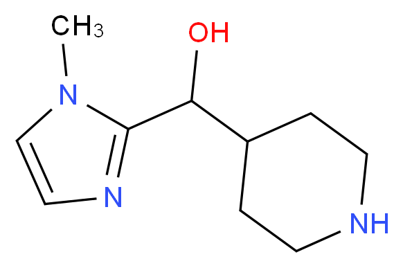 (1-methyl-1H-imidazol-2-yl)(piperidin-4-yl)methanol_分子结构_CAS_912761-33-2