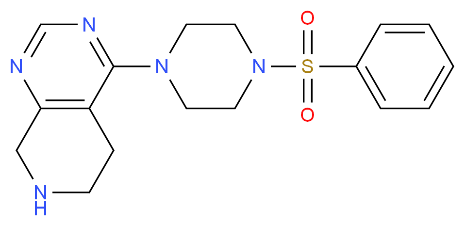 4-[4-(phenylsulfonyl)piperazin-1-yl]-5,6,7,8-tetrahydropyrido[3,4-d]pyrimidine_分子结构_CAS_)