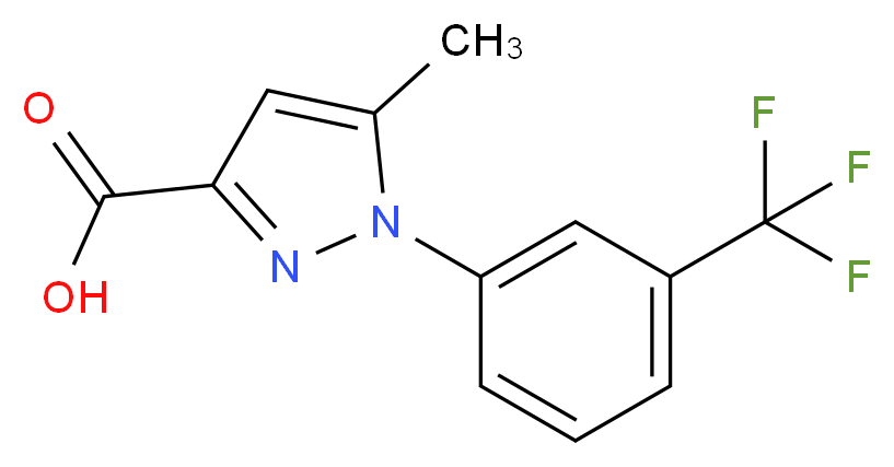 5-Methyl-1-(3-trifluoromethyl-phenyl)-1H-pyrazole-3-carboxylic acid_分子结构_CAS_126067-60-5)