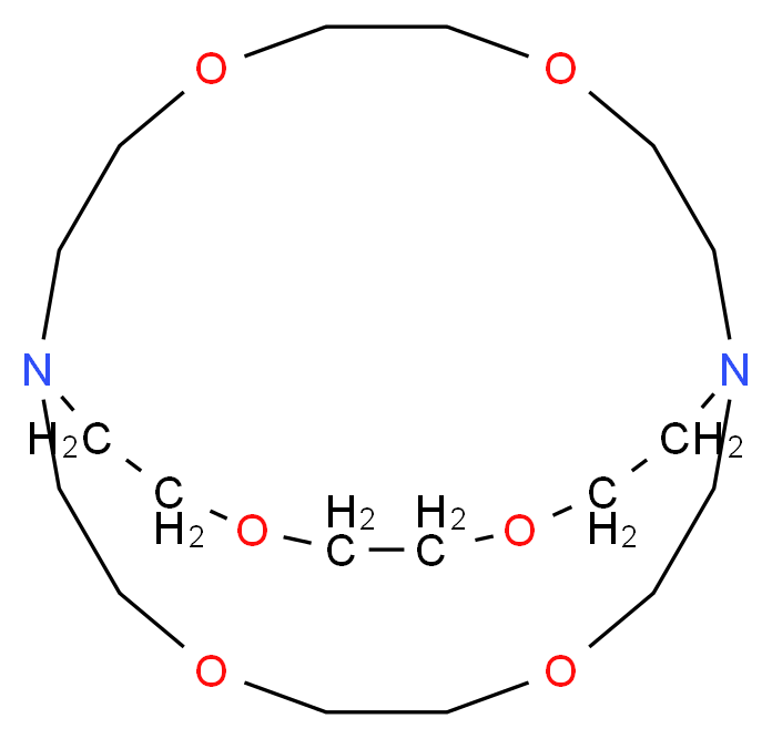 4,7,13,16,21,24-hexaoxa-1,10-diazabicyclo[8.8.8]hexacosane_分子结构_CAS_23978-09-8