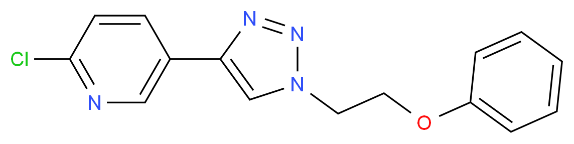 2-chloro-5-[1-(2-phenoxyethyl)-1H-1,2,3-triazol-4-yl]pyridine_分子结构_CAS_)