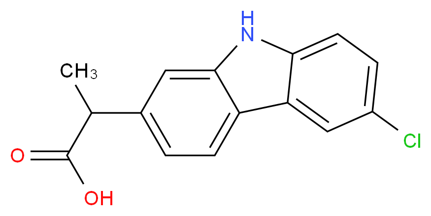 2-(6-chloro-9H-carbazol-2-yl)propanoic acid_分子结构_CAS_)