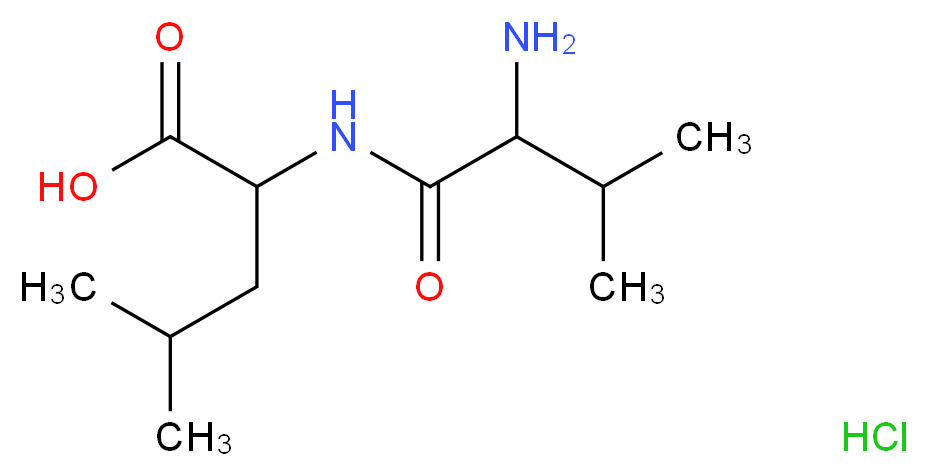 2-(2-amino-3-methylbutanamido)-4-methylpentanoic acid hydrochloride_分子结构_CAS_95977-55-2