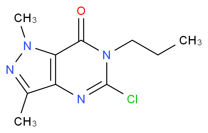 5-Chloro-1,3-dimethyl-6-propyl-1,6-dihydro-7H-pyrazolo[4,3-d]pyrimidin-7-one_分子结构_CAS_)
