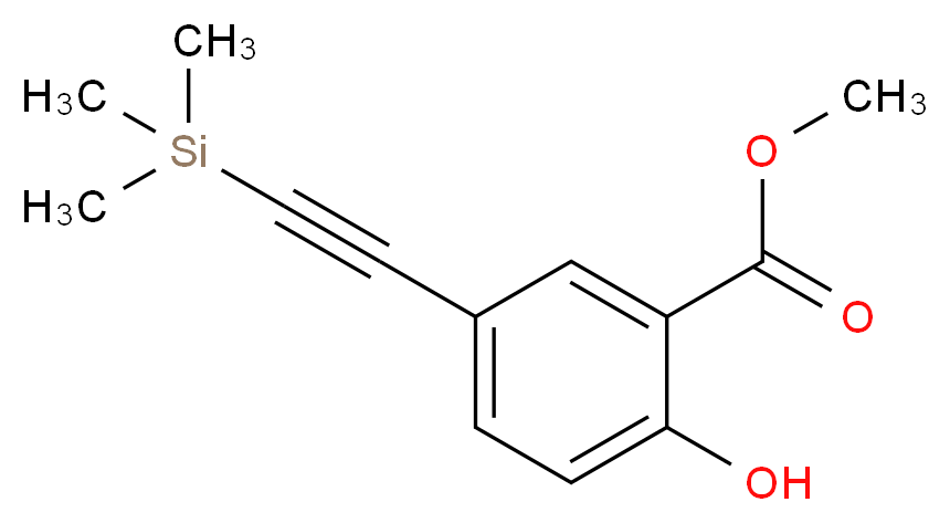 Methyl 2-hydroxy-5-[2-(trimethylsilyl)ethynyl]-benzenecarboxylate_分子结构_CAS_)