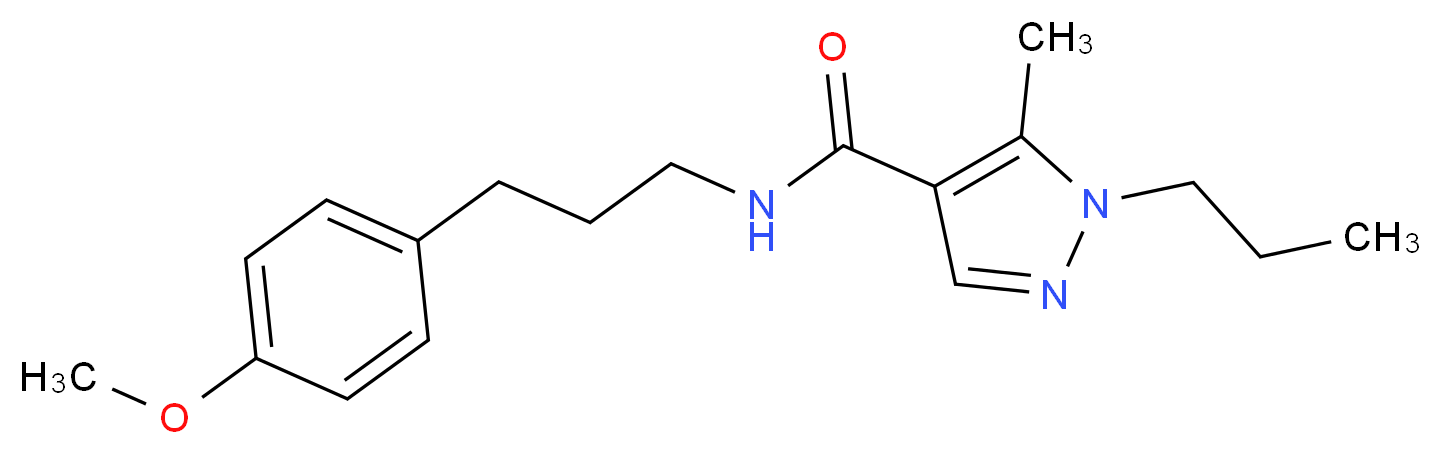 N-[3-(4-methoxyphenyl)propyl]-5-methyl-1-propyl-1H-pyrazole-4-carboxamide_分子结构_CAS_)