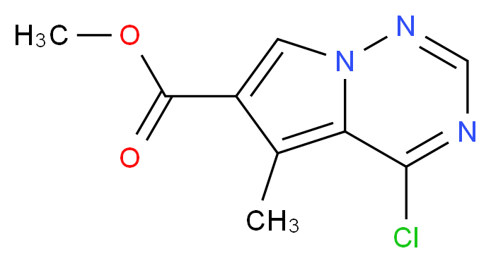 methyl 4-chloro-5-methylpyrrolo[2,1-f][1,2,4]triazine-6-carboxylate_分子结构_CAS_310442-40-1