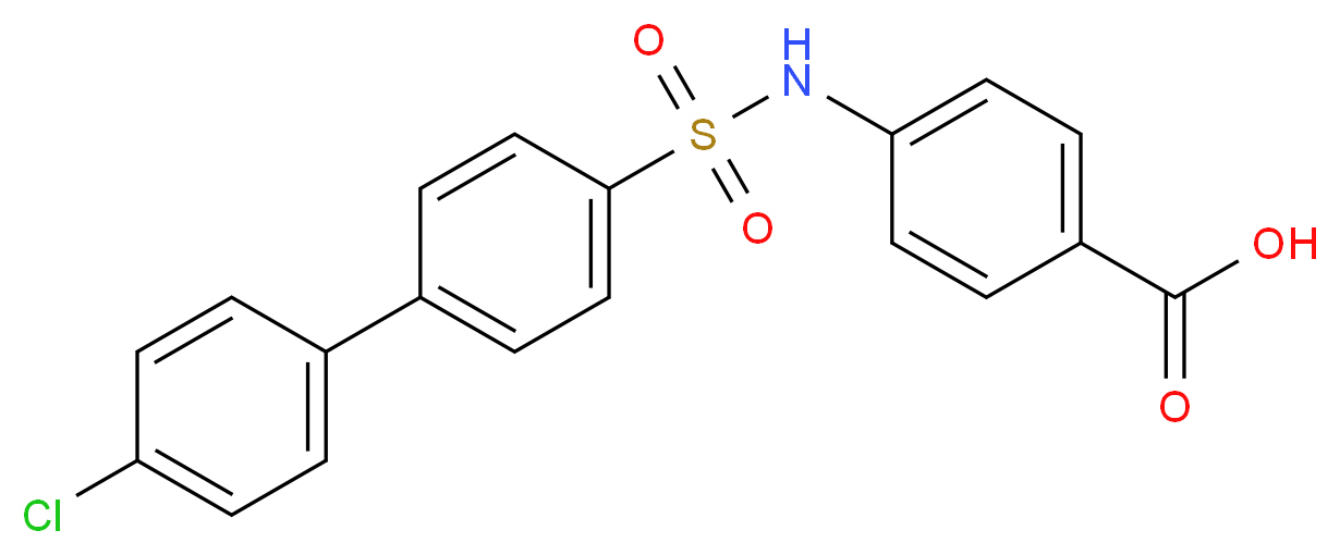4-[4-(4-chlorophenyl)benzenesulfonamido]benzoic acid_分子结构_CAS_885269-32-9