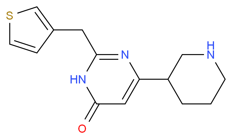 6-piperidin-3-yl-2-(3-thienylmethyl)pyrimidin-4(3H)-one_分子结构_CAS_)