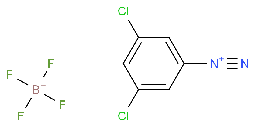 3,5-dichlorobenzene-1-diazonium; tetrafluoroboranuide_分子结构_CAS_350-67-4