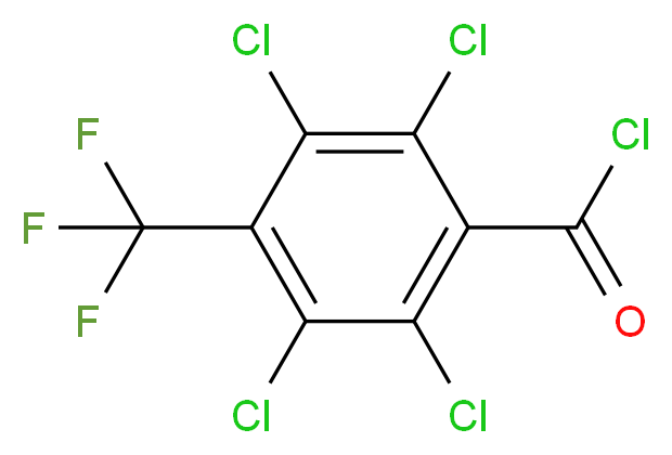 2,3,5,6-Tetrachloro-4-(trifluoromethyl)benzoyl chloride_分子结构_CAS_117338-22-4)