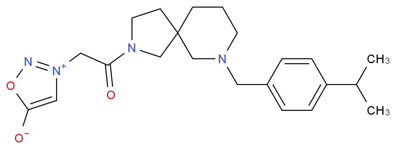3-{2-[7-(4-isopropylbenzyl)-2,7-diazaspiro[4.5]dec-2-yl]-2-oxoethyl}-1,2,3-oxadiazol-3-ium-5-olate_分子结构_CAS_)