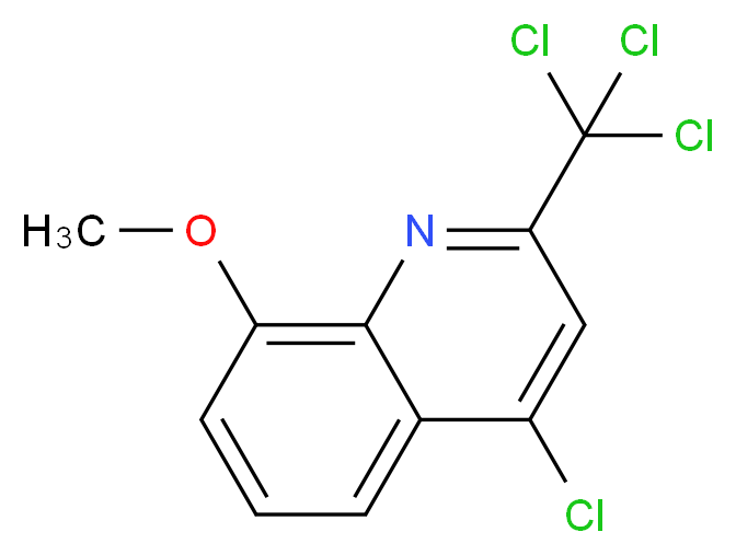 4-chloro-8-methoxy-2-(trichloromethyl)quinoline_分子结构_CAS_93599-98-5