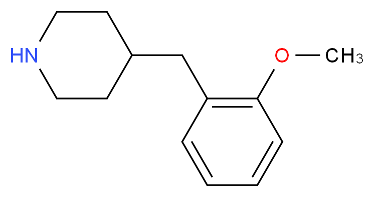 4-[(2-methoxyphenyl)methyl]piperidine_分子结构_CAS_37581-33-2