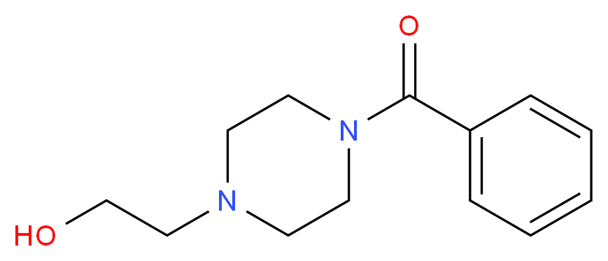 2-(4-benzoylpiperazin-1-yl)ethan-1-ol_分子结构_CAS_56227-56-6
