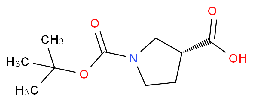 (R)-1-(tert-Butoxycarbonyl)pyrrolidine-3-carboxylic acid_分子结构_CAS_72925-16-7)