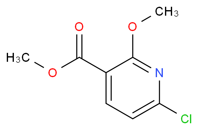 Methyl 6-chloro-2-methoxypyridine-3-carboxylate_分子结构_CAS_65515-32-4)