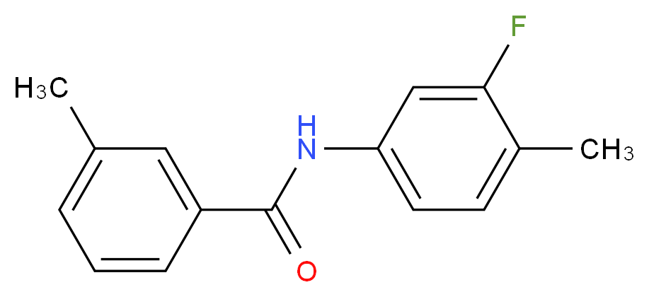 N-(3-fluoro-4-methylphenyl)-3-methylbenzamide_分子结构_CAS_306324-99-2