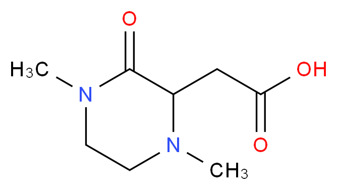 2-(1,4-Dimethyl-3-oxo-2-piperazinyl)acetic acid_分子结构_CAS_)