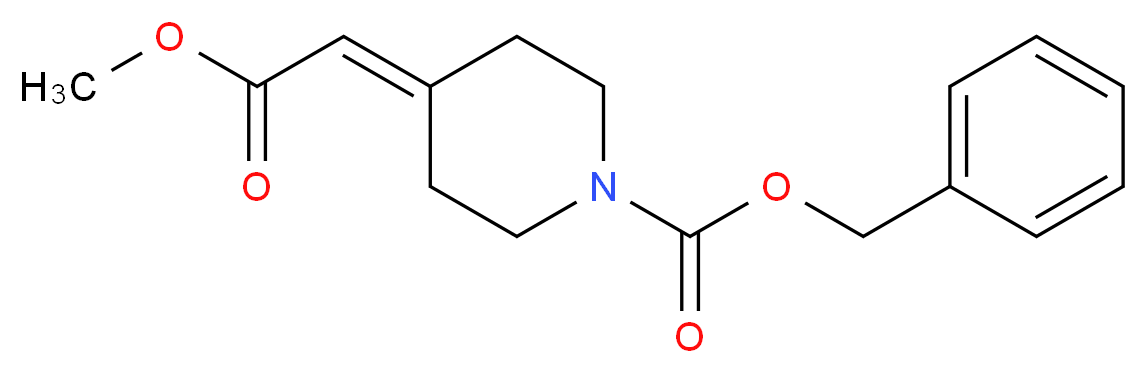 Benzyl 4-(2-methoxy-2-oxoethylidene)piperidine-1-carboxylate_分子结构_CAS_40112-93-4)