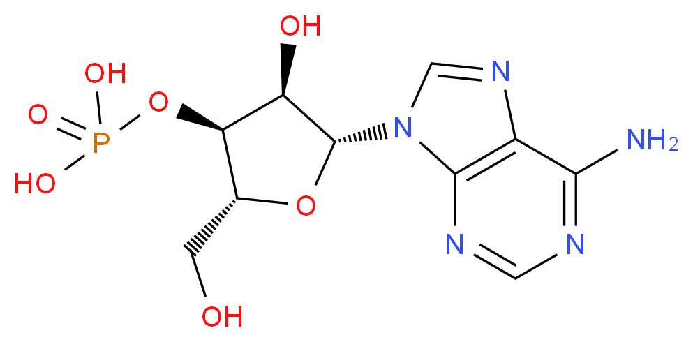 ADENOSINE-3-PHOSPHORIC ACID_分子结构_CAS_84-21-9)