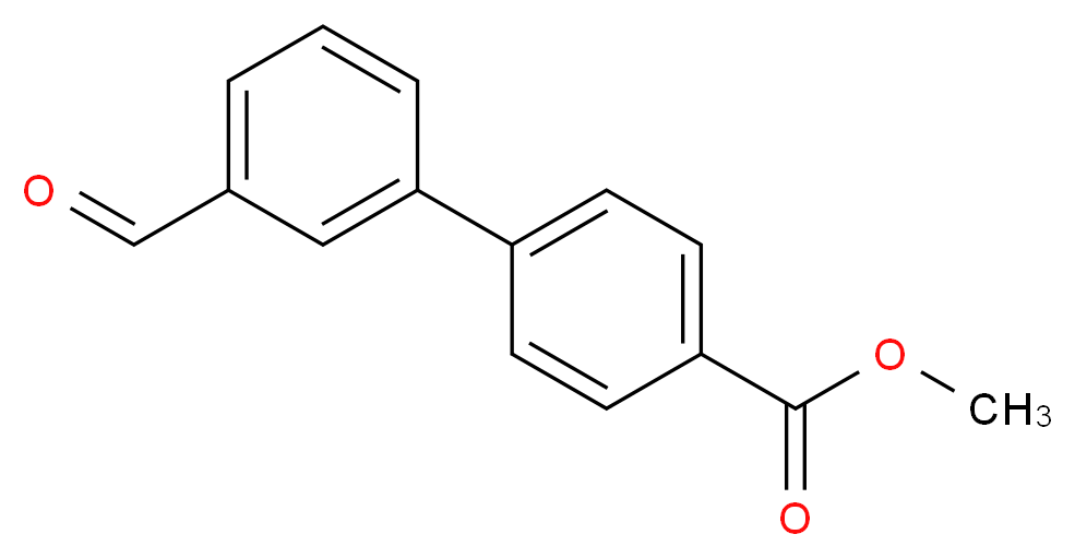 methyl 4-(3-formylphenyl)benzoate_分子结构_CAS_221021-36-9