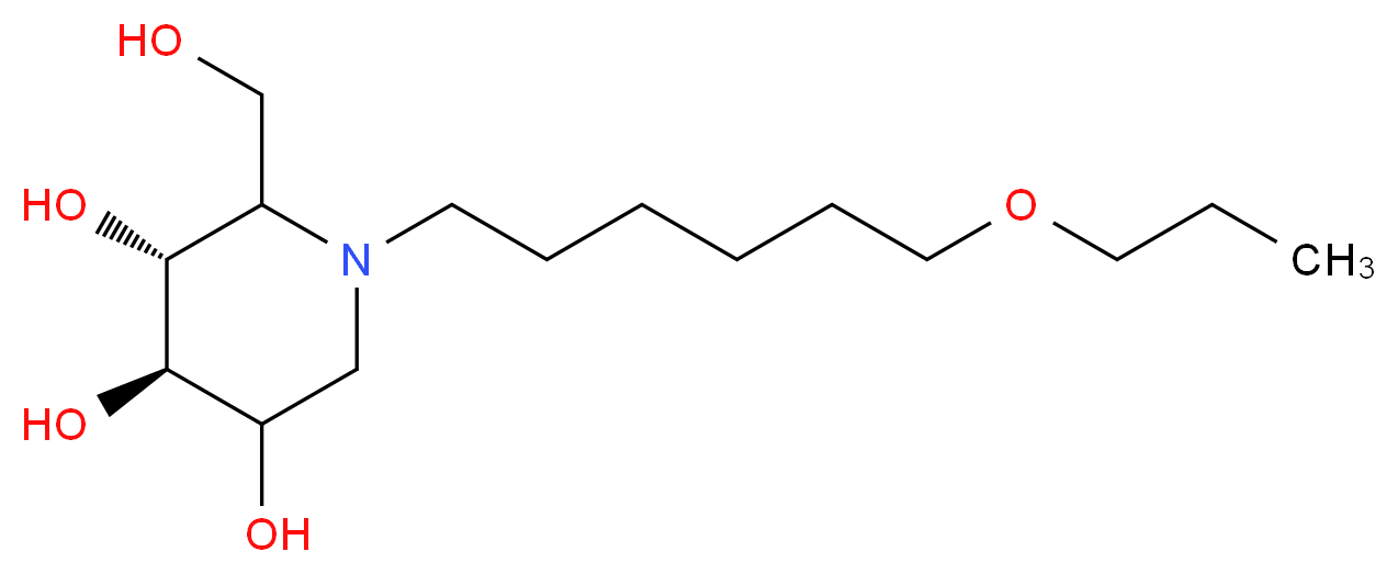 N-(7-Oxadecyl)deoxynojirimycin_分子结构_CAS_160632-05-3)