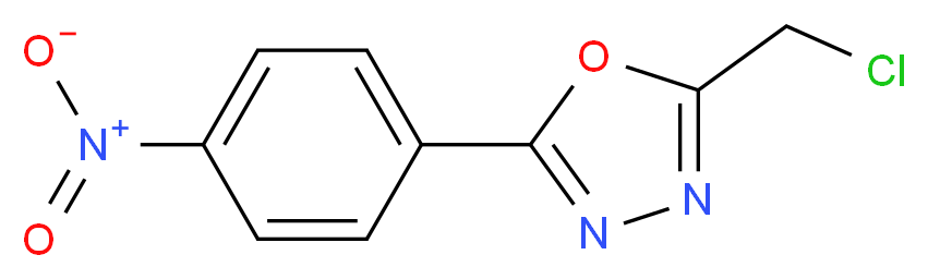 2-(Chloromethyl)-5-(4-nitrophenyl)-1,3,4-oxadiazole_分子结构_CAS_50677-30-0)