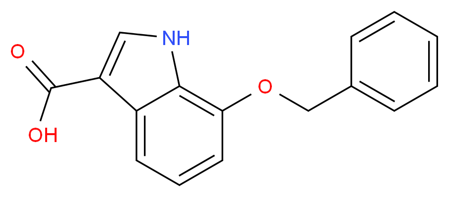 7-(benzyloxy)-1H-indole-3-carboxylic acid_分子结构_CAS_24370-75-0