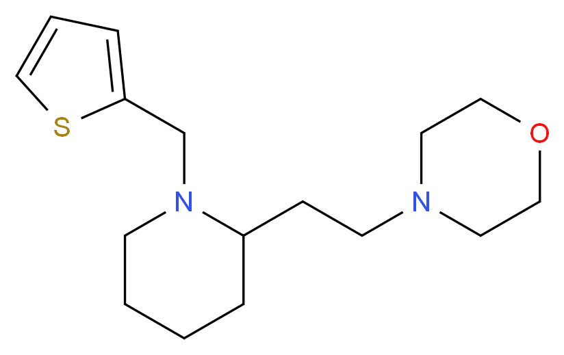 4-{2-[1-(2-thienylmethyl)-2-piperidinyl]ethyl}morpholine_分子结构_CAS_)