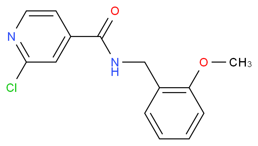 2-chloro-N-[(2-methoxyphenyl)methyl]pyridine-4-carboxamide_分子结构_CAS_954217-69-7