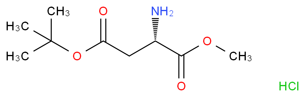 4-tert-butyl 1-methyl (2S)-2-aminobutanedioate hydrochloride_分子结构_CAS_2673-19-0