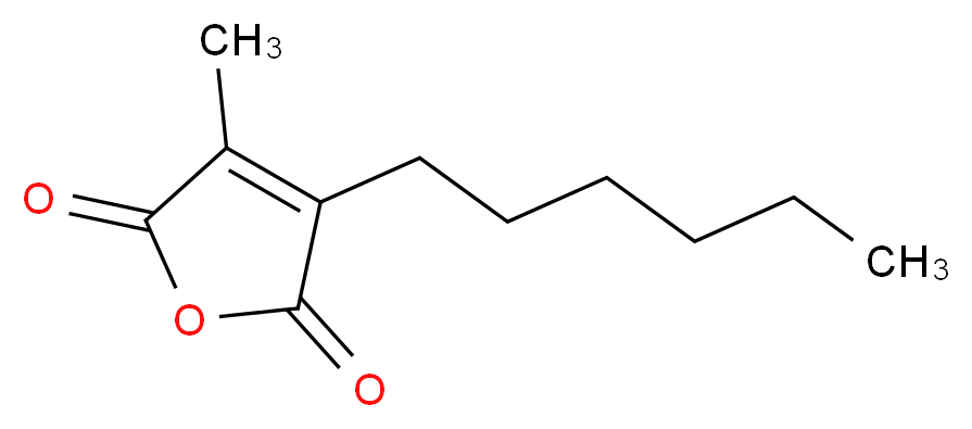 2-Hexyl-3-methylmaleic Anhydride_分子结构_CAS_75052-75-4)