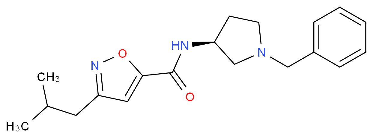N-[(3S)-1-benzylpyrrolidin-3-yl]-3-isobutylisoxazole-5-carboxamide_分子结构_CAS_)
