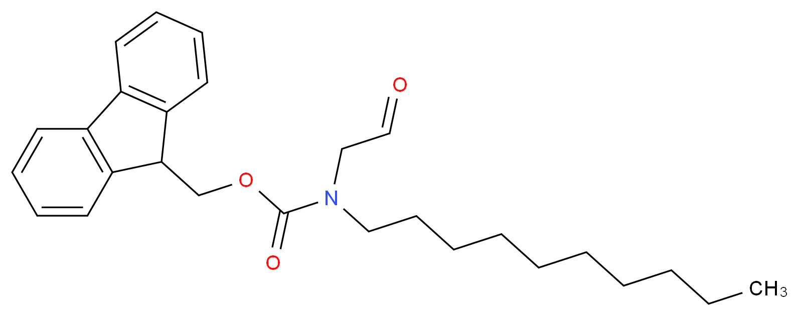 9H-fluoren-9-ylmethyl N-decyl-N-(2-oxoethyl)carbamate_分子结构_CAS_239088-22-3