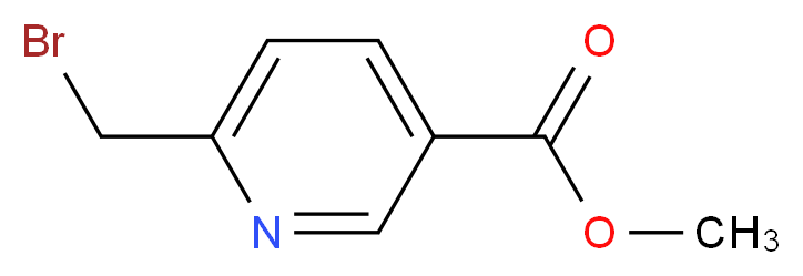 6-Bromomethyl-nicotinic acid methyl ester_分子结构_CAS_131803-48-0)