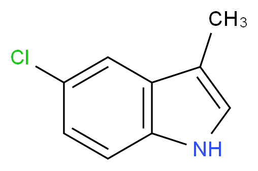 5-chloro-3-methyl-1H-indole_分子结构_CAS_71095-42-6