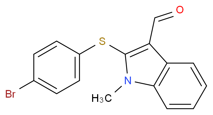 2-[(4-Bromophenyl)sulfanyl]-1-methyl-1H-indole-3-carbaldehyde_分子结构_CAS_)