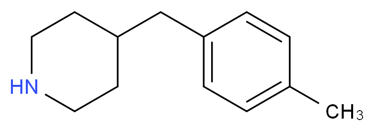 4-[(4-methylphenyl)methyl]piperidine_分子结构_CAS_92822-01-0