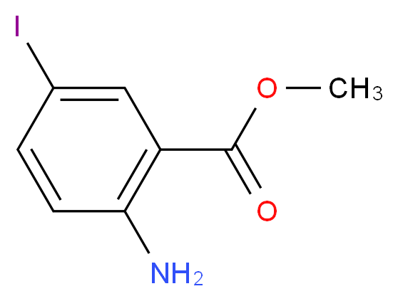 Methyl 2-amino-5-iodobenzoate_分子结构_CAS_77317-55-6)