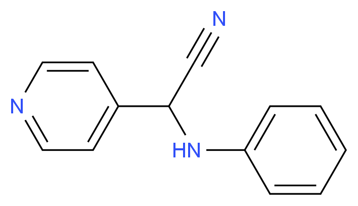 2-(phenylamino)-2-(pyridin-4-yl)acetonitrile_分子结构_CAS_97383-66-9