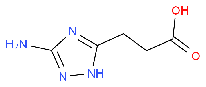 3-(5-amino-1H-1,2,4-triazol-3-yl)propanoic acid_分子结构_CAS_)