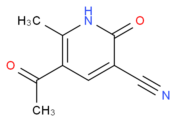 5-Acetyl-2-oxo-6-methyl-1,2-dihydropyridine-3-carbonitrile_分子结构_CAS_52600-53-0)